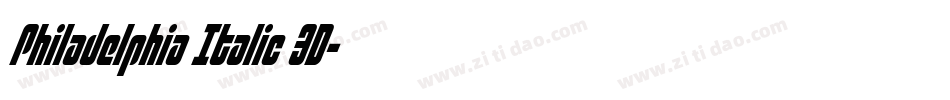 Philadelphia Italic 3D字体转换